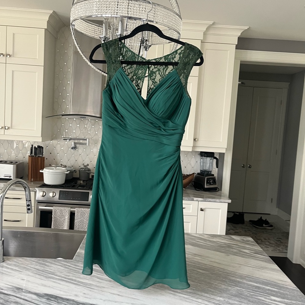 Vintage SYMPHONY OF VENUS on trend dark green mother of the bride dress